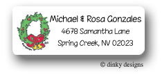 Dinky Designs Address Labels - Christmas wreath (RASH-413C-08)
