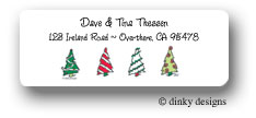 Dinky Designs Address Labels - Prancing pines, line (RASH-414P-01)