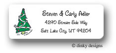 Dinky Designs Address Labels - Prancing pines, green (RASH-414P-02)
