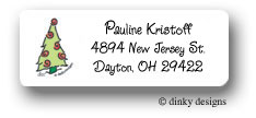 Dinky Designs Address Labels - Prancing pines, swirl (RASH-414P-03)