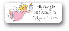 Dinky Designs Address Labels - Blonde angel with candle (RAV-002A-01)