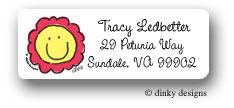 Dinky Designs Address Labels - Smiling flower (RAV-017S)