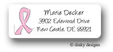 Dinky Designs Address Labels - Breast cancer supporter (RAV-021B)