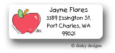 Dinky Designs Address Labels - A is for apple (RAV-037A)