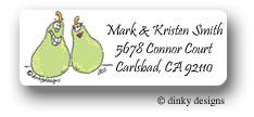 Dinky Designs Address Labels - "Pearfect" Couple (RAV-133P)