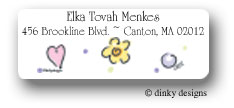 Dinky Designs Address Labels - Pretty Pinks and Purple (RAV-221P)