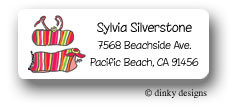 Dinky Designs Address Labels - Bikini line bandeau  (RAV-324B)