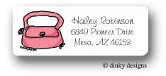 Dinky Designs Address Labels - Dusty pink purse (RAV-328D)