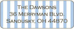 Donovan Designs - Personalized Return Address Labels (Powder Stripe)