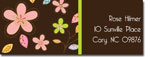 I'm Inkpressed Return Address Labels - Chocolate Spring Flowers (Holiday Papers #RAL-1211)