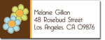 I'm Inkpressed Return Address Labels - Dotted Flowers (Holiday Papers #RAL-1228)