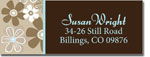 I'm Inkpressed Return Address Labels - Taupe Flowers (Holiday Papers #RAL-1251)