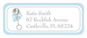 Inkwell Address Labels - Classic Rattle Blue (R1-774Z)