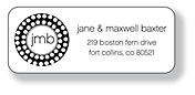 Inkwell Address Labels - Dot Circle (A-10)