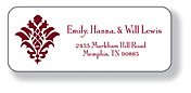 Inkwell Address Labels - Damask (A-35)