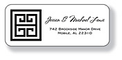 Inkwell Address Labels - Greek Key (A-36)