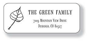 Inkwell Address Labels - Aspen Leaf (A-42)