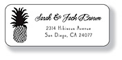 Inkwell Address Labels - Pineapple (A-44)