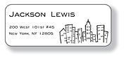 Inkwell Address Labels - Skyline (A-46)