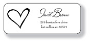 Inkwell Address Labels - Heart (A-47)