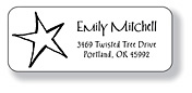 Inkwell Address Labels - Star (A-49)