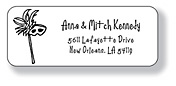 Inkwell Address Labels - Mardi Gras Mask (A-56)