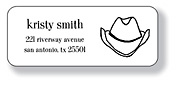 Inkwell Address Labels - Cowboy Hat (A-57)