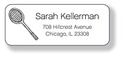 Inkwell Address Labels - Racquet (A-59)