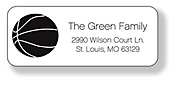 Inkwell Address Labels - Basketball (A-61)