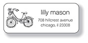 Inkwell Address Labels - Bike (A-64)