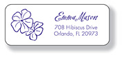 Inkwell Address Labels - Hibiscus (A-72)