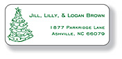 Inkwell Address Labels - Christmas Tree (A-77)