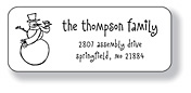 Inkwell Address Labels - Snowman (A-79)
