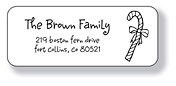 Inkwell Address Labels - Candy Cane (A-81)