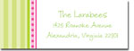 Chatsworth Just Exquisite - Address Labels (Pink Monogram Stripes) (DS-52)