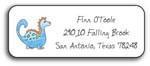 Kelly Hughes Designs - Address Labels (Blue Dinosaur) (a333)