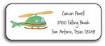 Kelly Hughes Designs - Address Labels (Helicopter) (a364)