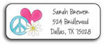 Kelly Hughes Designs - Address Labels (Peace & Love) (a370)