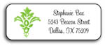 Kelly Hughes Designs - Address Labels (Green Damask) (a573)