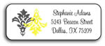 Kelly Hughes Designs - Address Labels (Grey Damask) (a577)