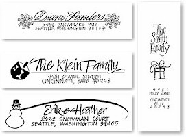 Hand Lettered Calligraphy Address Labels for the Holidays