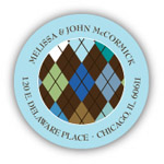 Mayberry Design - Address Labels/Gift Stickers (Argyle Blue) (1064-2cs)