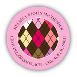 Mayberry Design - Address Labels/Gift Stickers (Argyle Pink) (1065-2cs)