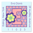 Name Doodles - Square Address Labels (Dotty Flower) (106A-S21)