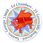 Name Doodles - Small Round Address Labels (Jazzy Piano) (GDMV-C14)