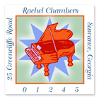 Name Doodles - Square Address Labels (Jazzy Piano) (GDMV-S14)