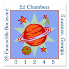 Name Doodles - Square Address Labels (Cosmic Galaxy) (GDTN-S14)