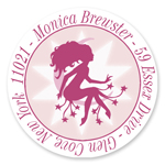 Name Doodles - Small Round Address Labels (Fairy Moon) (GSWP-C12)