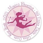 Name Doodles - Small Round Address Labels (Fairy Flight) (GSWR-C12)