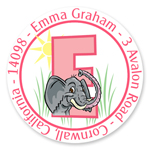 Name Doodles - Small Round Address Labels (Alpha Animals Pink) (NDGA-C21)